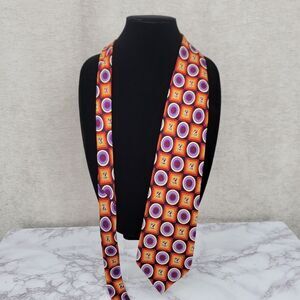 Kangol Kangaroo Silk Colorful Geometric Patterned Tie Men's Necktie